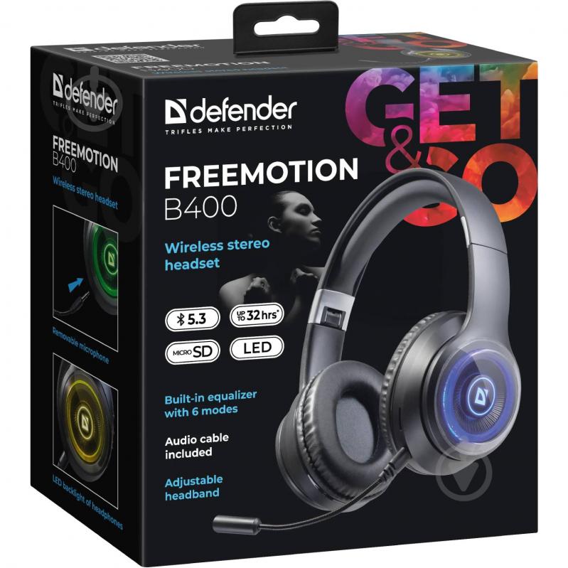 Bluetooth-гарнітура Defender FreeMotion B400 black (63400) - фото 5