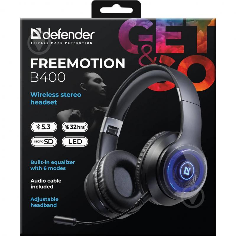 Bluetooth-гарнитура Defender FreeMotion B400 black (63400) - фото 6