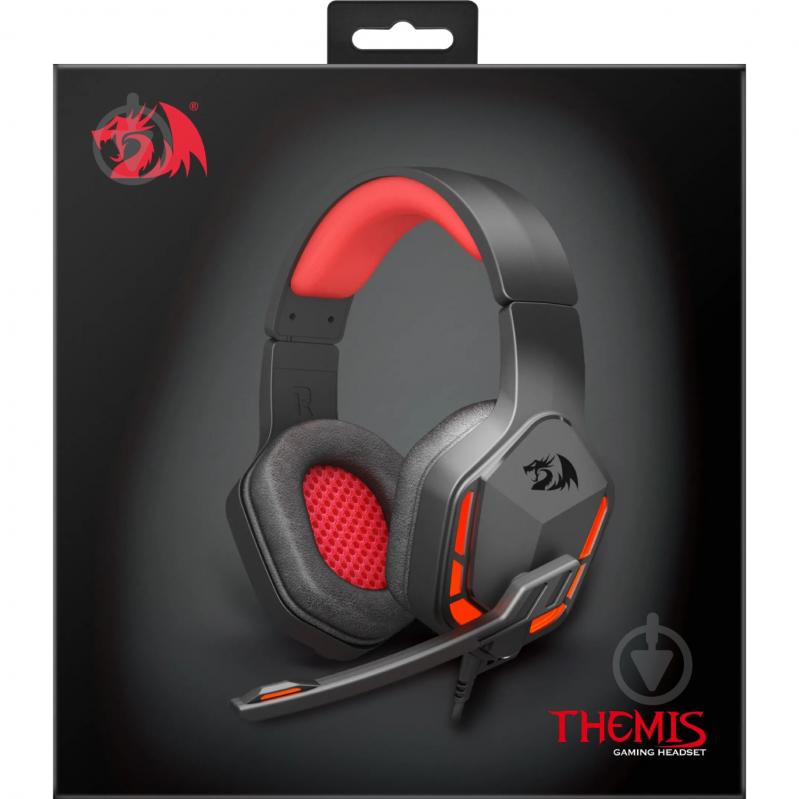 Гарнитура игровая Redragon Themis H220 black/red (77662) - фото 6