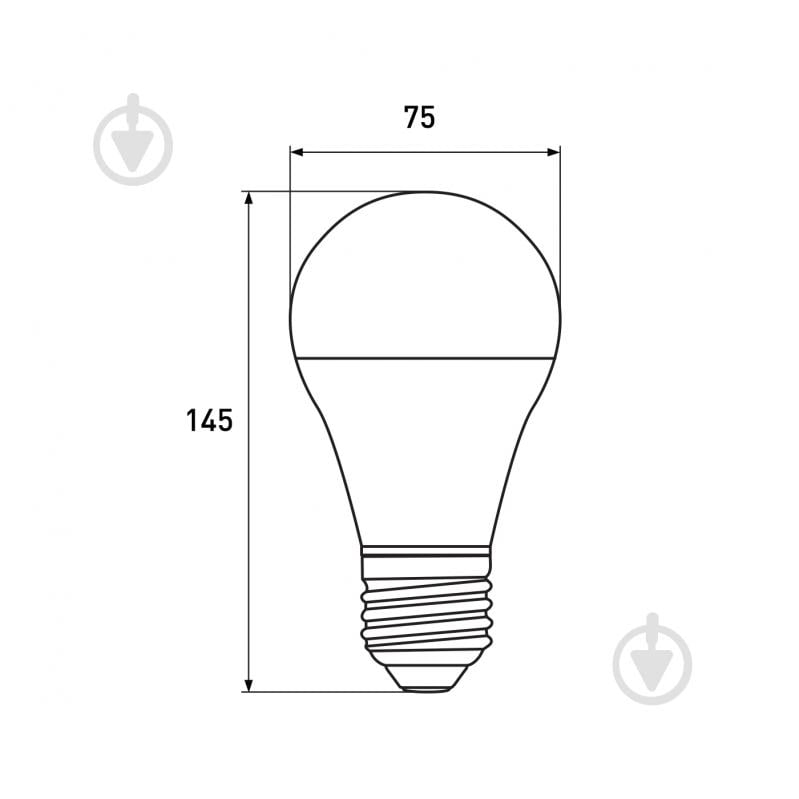 Лампа світлодіодна Eurolamp 12 Вт A70 матова E27 185 В 4500 К LED-A70-12274(EM) - фото 3