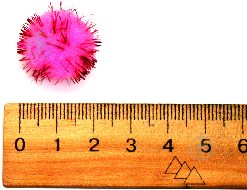 Декоративний елемент помпони з люрексом діаметром 2 см 1 комплектів 25 шт. - фото 2