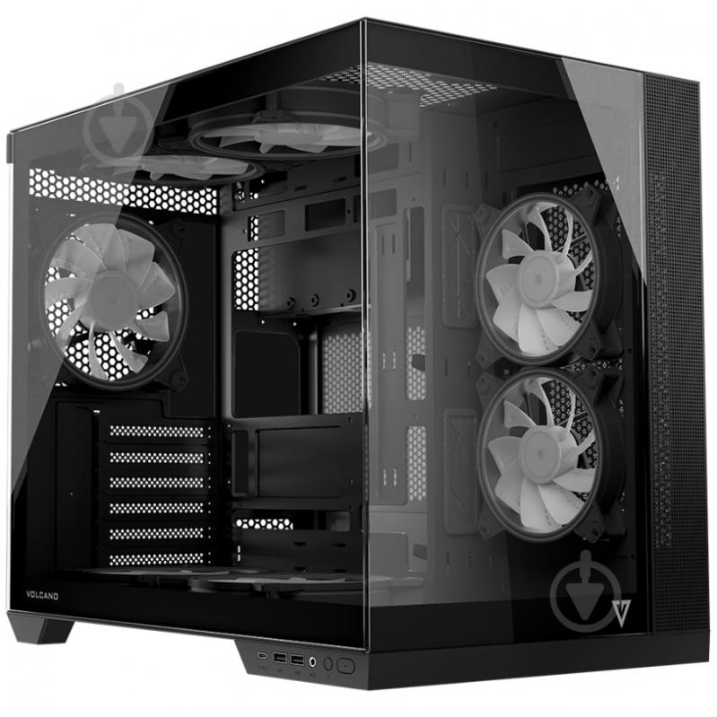 Корпус Modecom Volcano Panorama Apex ARGB 5F MIDI Grey без БП ATX - фото 11