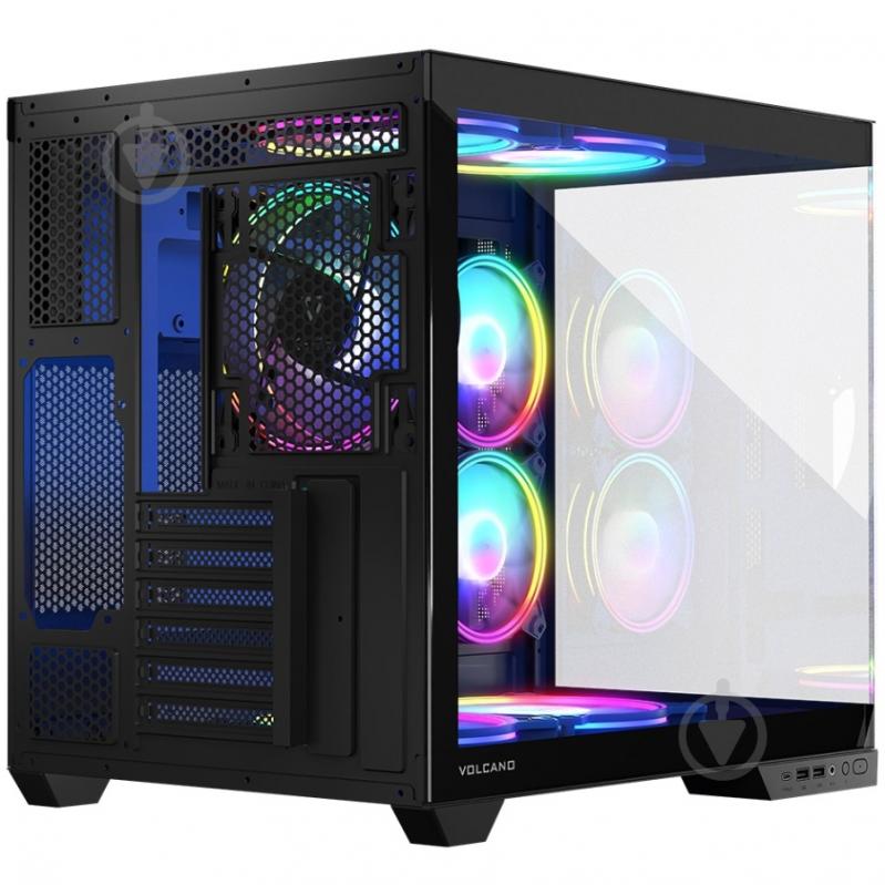 Корпус Modecom Volcano Panorama Apex ARGB 5F MIDI Grey без БП ATX - фото 4
