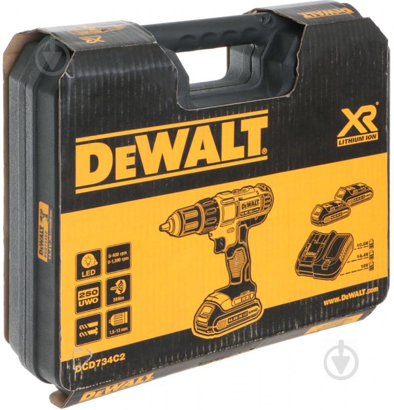 Шуруповерт акумуляторний DeWalt DCD734C2 - фото 2