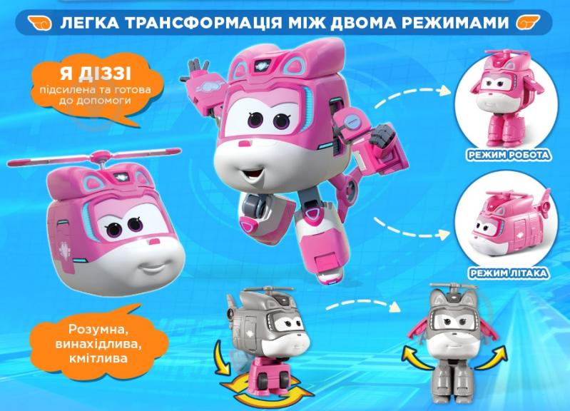 Игрушка-трансформер Super Wings Transform-a-Bots Діззі (Dizzy) EU780040 - фото 7