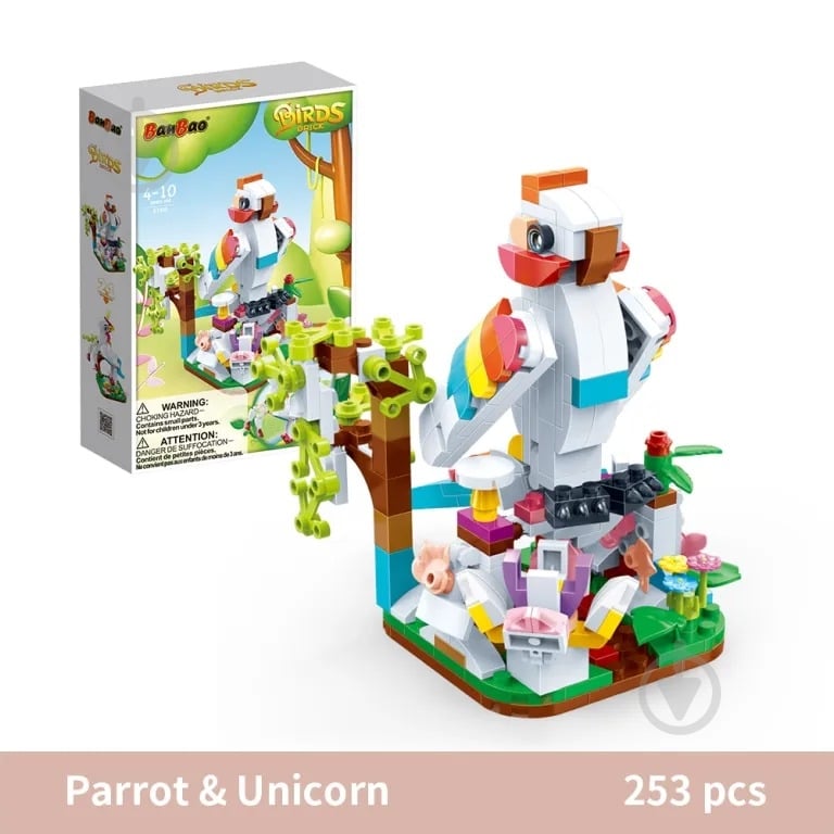 Конструктор BanBao 2в1 Папуга та єдиноріг ET613 - фото 3 Конструктор BanBao 2в1 Папуга та єдиноріг ET613 - фото 3