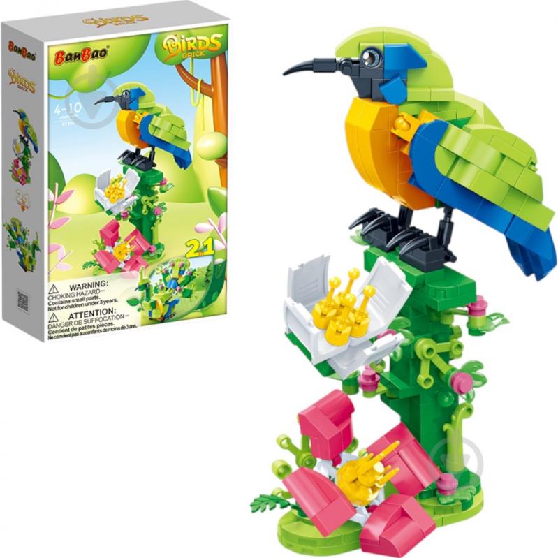 Конструктор BanBao 2в1 Зеленчик золоточеревий і павич ET615 - фото 1 Конструктор BanBao 2в1 Зеленчик золоточеревий і павич ET615 - фото 1