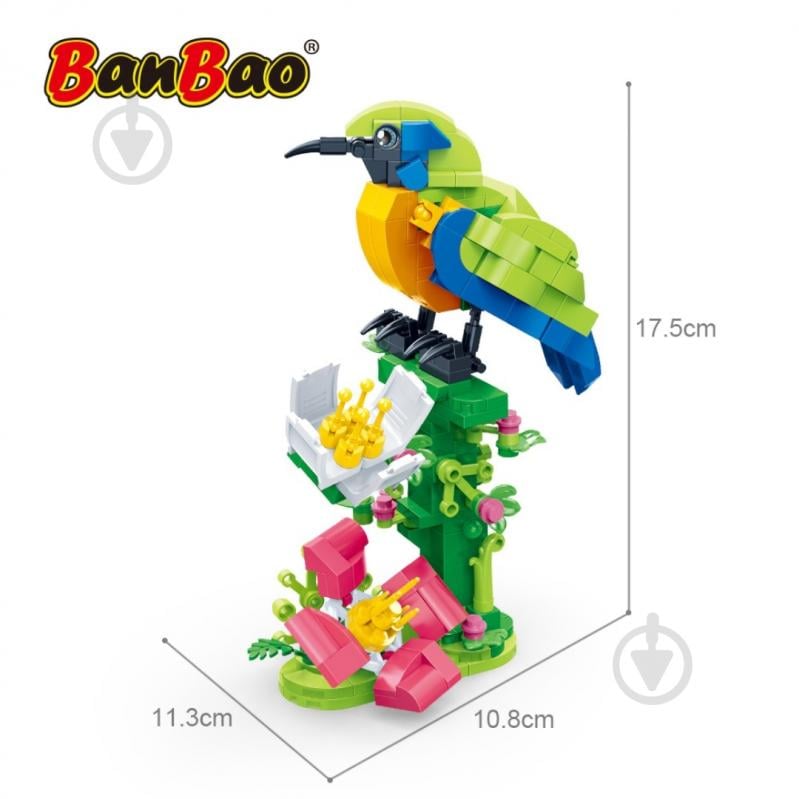 Конструктор BanBao 2в1 Зеленчик золоточеревий і павич ET615 - фото 5 Конструктор BanBao 2в1 Зеленчик золоточеревий і павич ET615 - фото 5