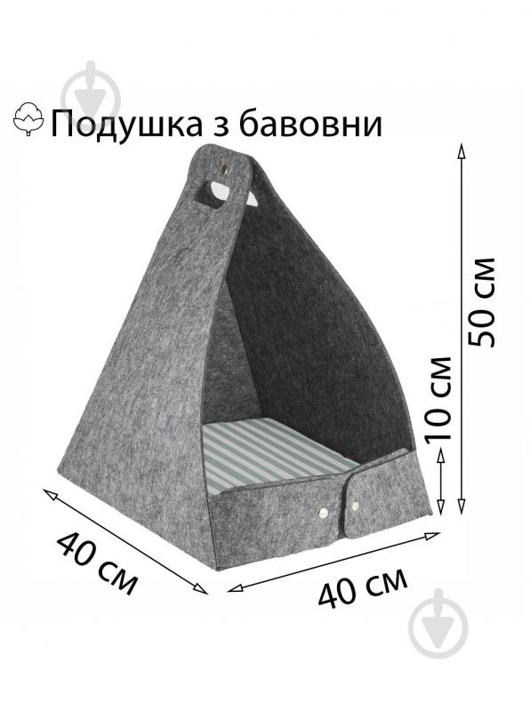 Лежак FX home фетровий Каір з подушкою FX home 40Х40Х50 см - фото 5