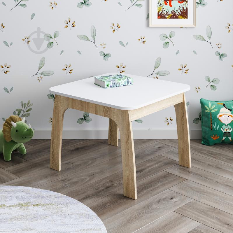 Стол детский Sofia Style СД1-03-01 нимфея альба/дуб сонома - фото 1 Стол детский Sofia Style СД1-03-01 нимфея альба/дуб сонома - фото 1