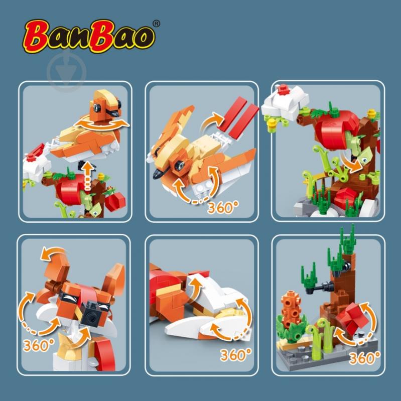 Конструктор BanBao 2в1 Вільшанка і лисичка ET616 - фото 6 Конструктор BanBao 2в1 Вільшанка і лисичка ET616 - фото 6