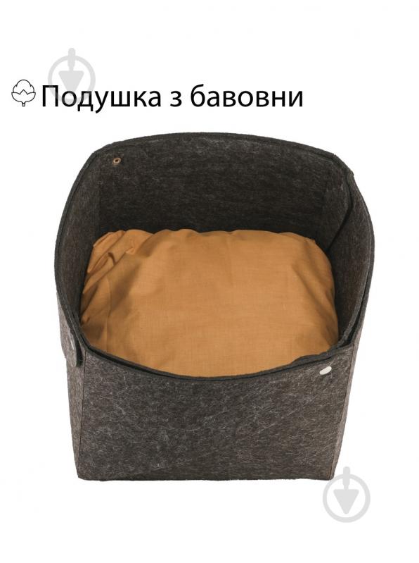 Лежак FX home фетровий Куб з подушкою FX home 34Х34Х27 см - фото 2