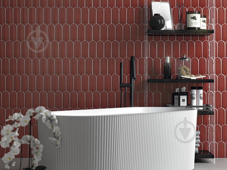 Плитка Cifre Alma Scale Garnet brillo 8x21,5 см - фото 2