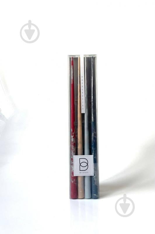 Набір свічок Мікс зі сріблом 45 см 4 шт. BB CANDLES - фото 4