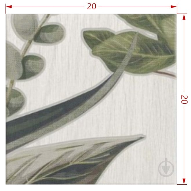 Плитка Mainzu Bottega Patchwood Blu Leaves Decor 20x20 см - фото 2