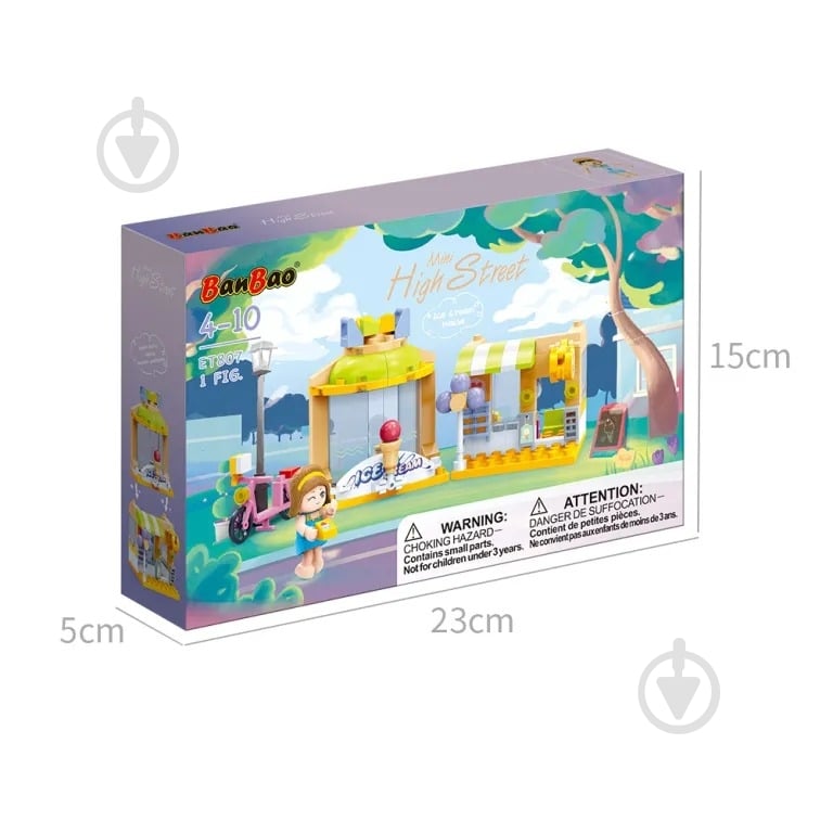 Конструктор BanBao Будинок морозива Mini High-Street Series ET807 - фото 3