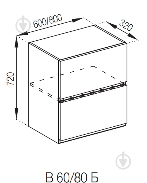 Шкаф Влада (В 80Б/80БСк) айвори/белый - фото 5 Шкаф Влада (В 80Б/80БСк) айвори/белый - фото 5