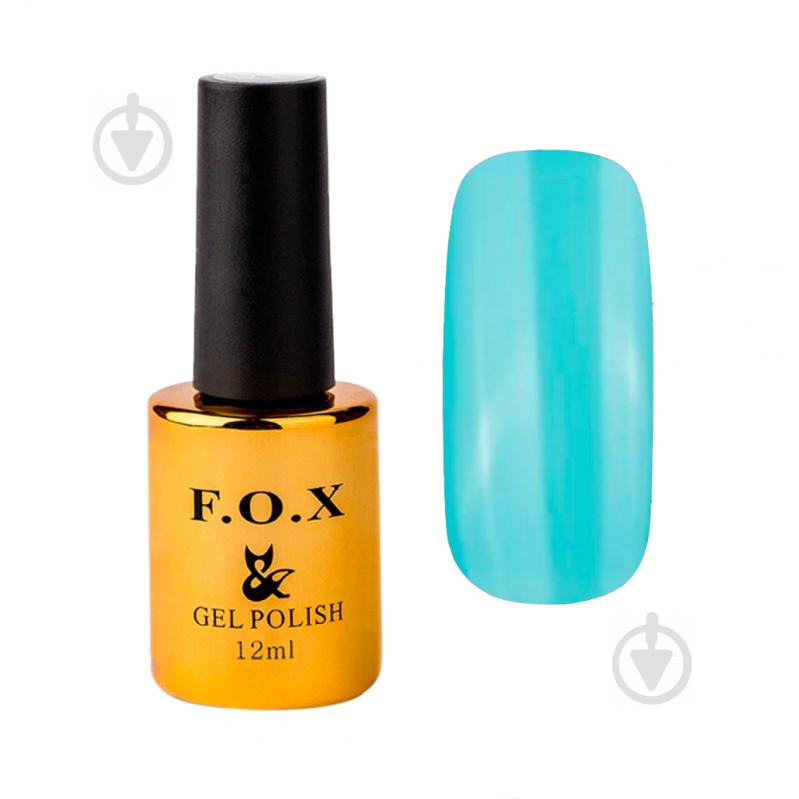 Гель-лак для ногтей F.O.X Gold Pigment бирюзовый 12 мл - фото 1