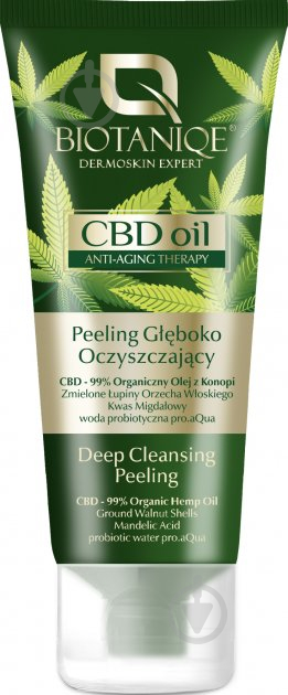 Пилинг BIOTIQUE CBD Oil Пилинг глубоко очистительный 75 мл - фото 1