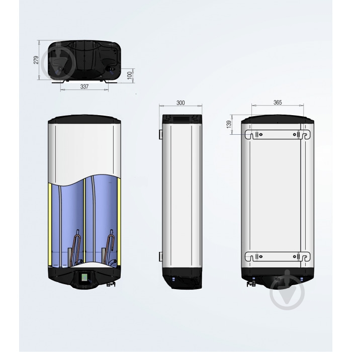 Бойлер Eldom Galant Dry 80 3x 1000 W DV080W-B - фото 4 Бойлер Eldom Galant Dry 80 3x 1000 W DV080W-B - фото 4