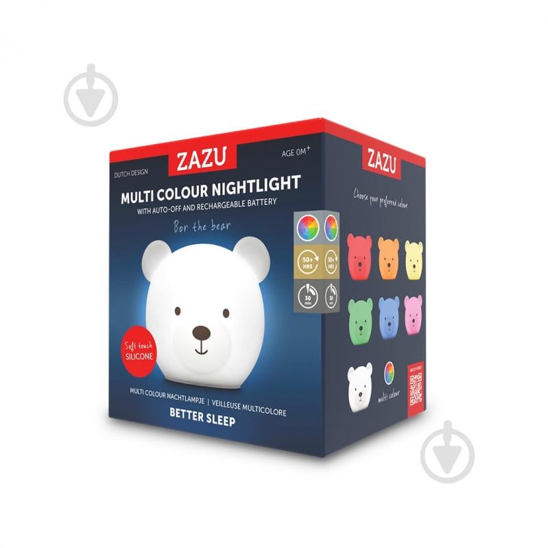 Нічник 3D Led Zazu Bear білий ZA-BOR-01 - фото 1
