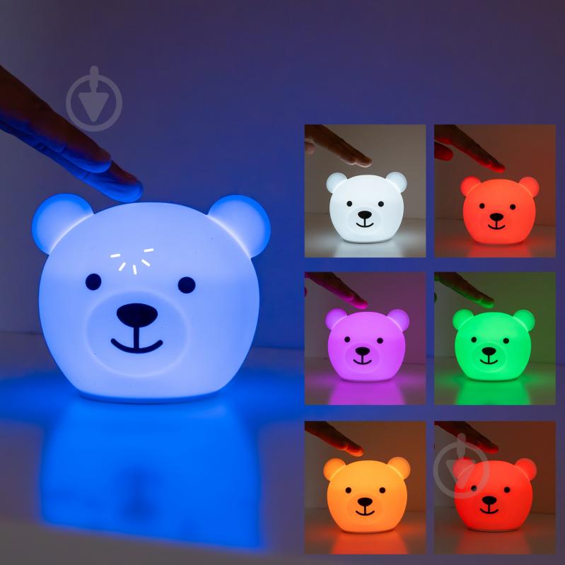 Нічник 3D Led Zazu Bear білий ZA-BOR-01 - фото 4