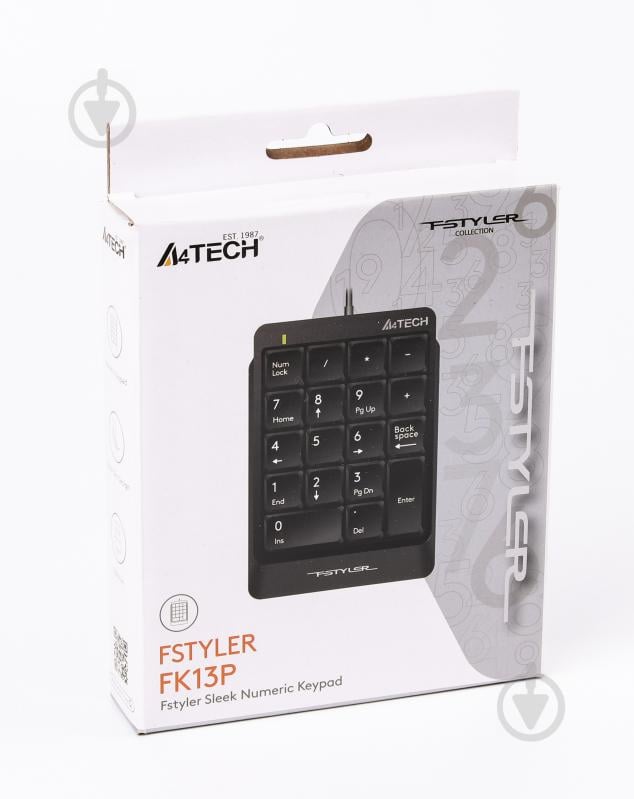 Клавіатура A4Tech (FK13P (Black)) Fstyler Numeric Keypad USB black - фото 5