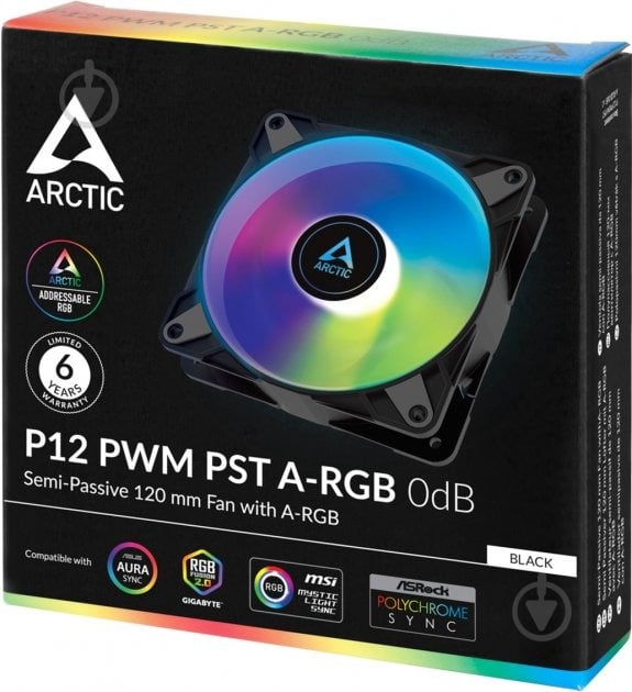 Вентилятор для корпуса Arctic P12 PWM PST A-RGB (ACFAN00231A) - фото 5