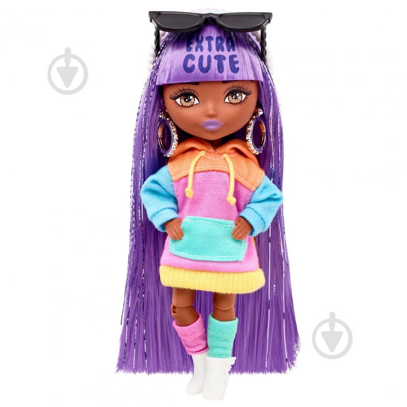Мини-кукла Barbie "Экстра" лавандовая леди HJK66 - фото 1 Мини-кукла Barbie "Экстра" лавандовая леди HJK66 - фото 1