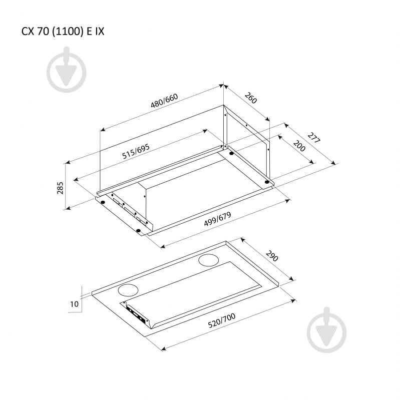 Вытяжка Pyramida CX 70 (1100) E IX - фото 6