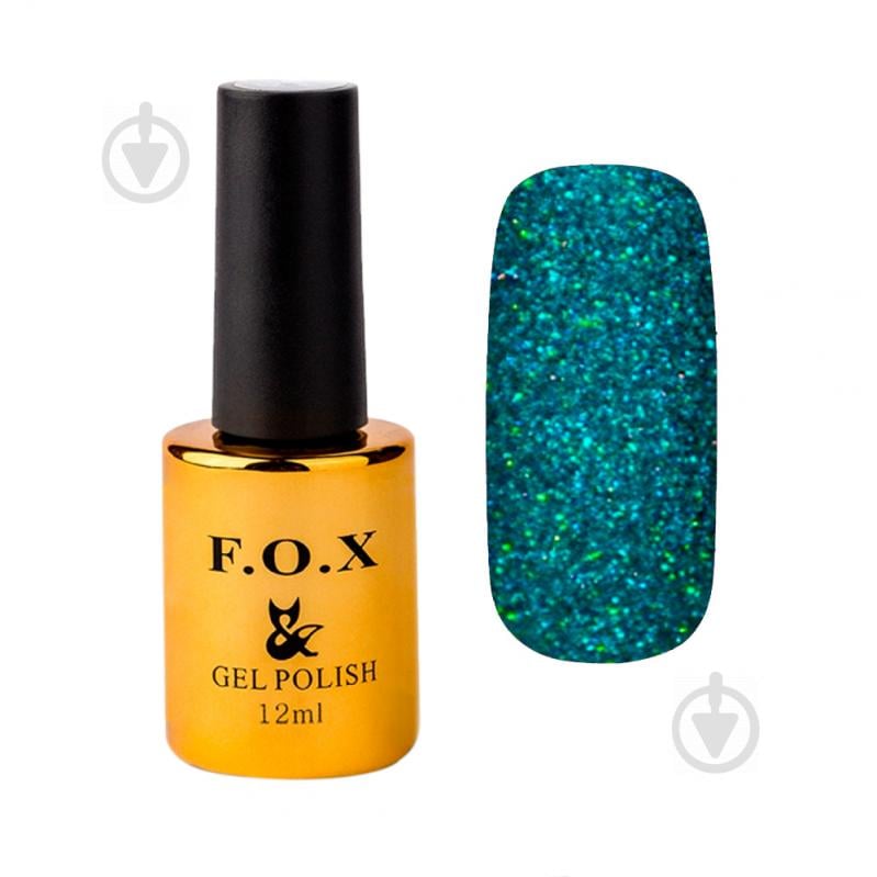 Гель-лак для ногтей F.O.X Pigment POLISH GOLD 169 бирюзовый 12 мл - фото 1