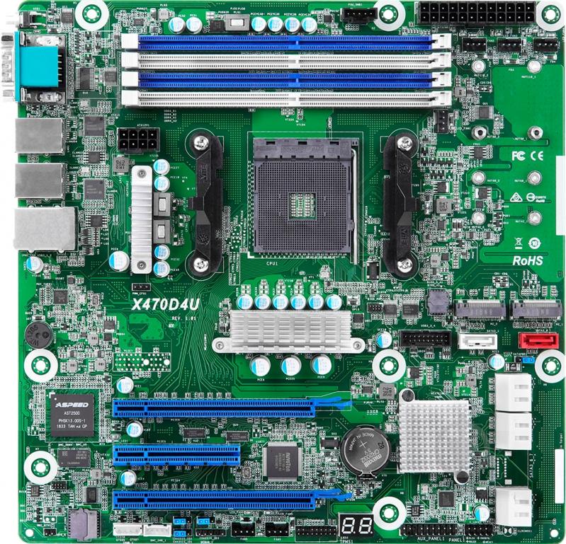 Материнская плата ASRock X470D4U (Socket AM4, AMD X470, micro ATX) - фото 1