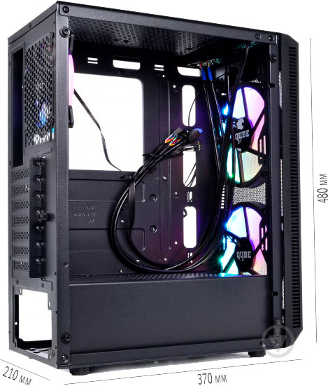 Корпус QUBE Neptune 600W APFC Black (QB07N_FC6U3) - фото 8