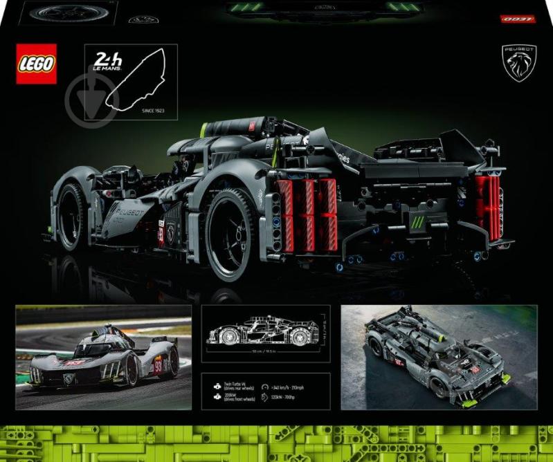 Конструктор LEGO Super Heroes Marvel PEUGEOT 9х8 24h Le Mans Hybrid Hypercar 42156 - фото 2