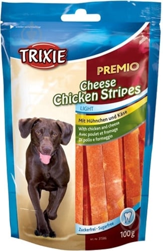 Ласощі Trixie Premio Chicken Cheese Stripes 100 г 31586 - фото 1