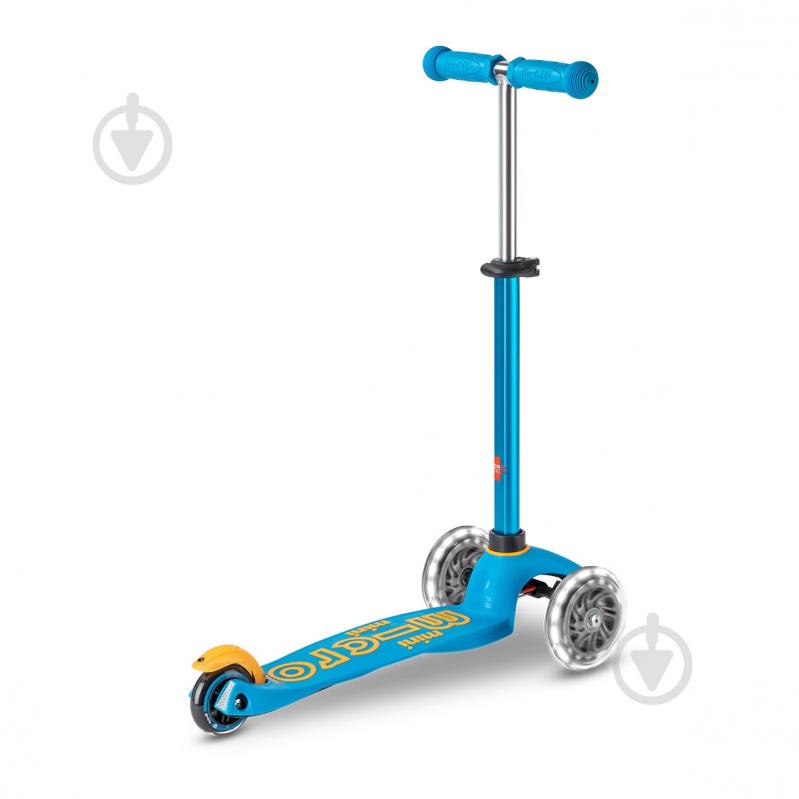 Самокат Micro Mini Deluxe LED (MMD152) голубой MMD152 - фото 5 Самокат Micro Mini Deluxe LED (MMD152) голубой MMD152 - фото 5