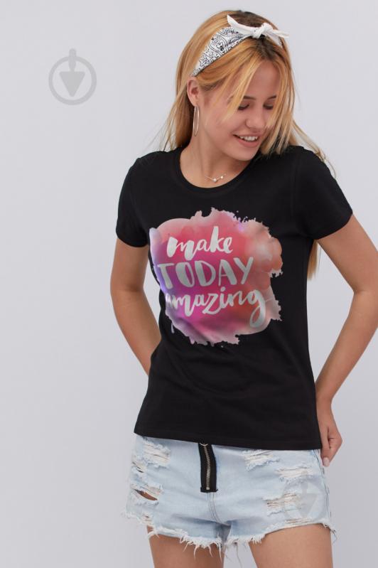 Футболка YAPPI Basic WB1041 р.M черный - фото 1