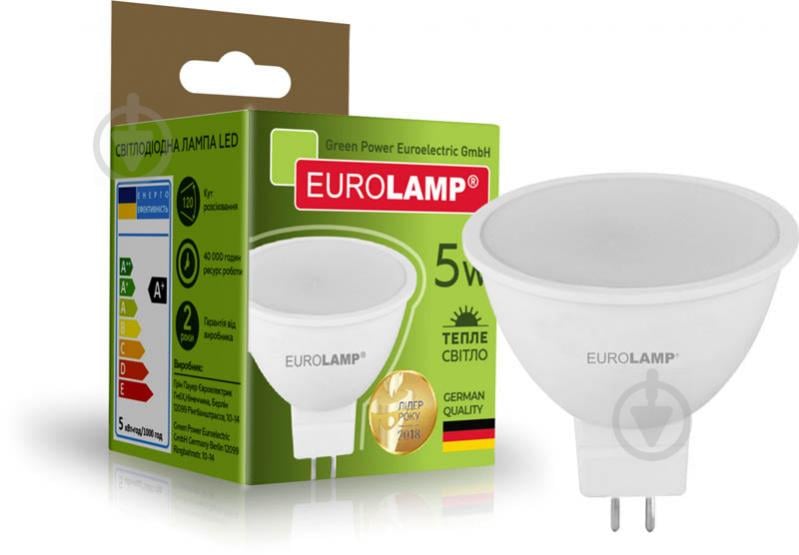 Лампа светодиодная Eurolamp 5 Вт MR16 матовая GU5.3 220 В 3000 К LED-SMD-05533(T)new - фото 2