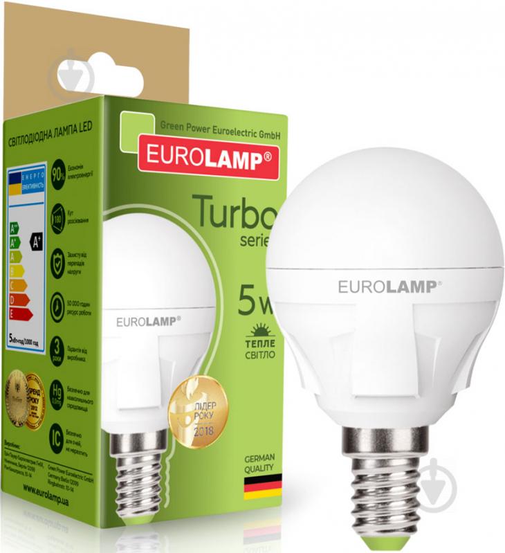 Лампа светодиодная Eurolamp 5 Вт G45 матовая E14 220 В 3000 К LED-G45-05143(T)new - фото 2