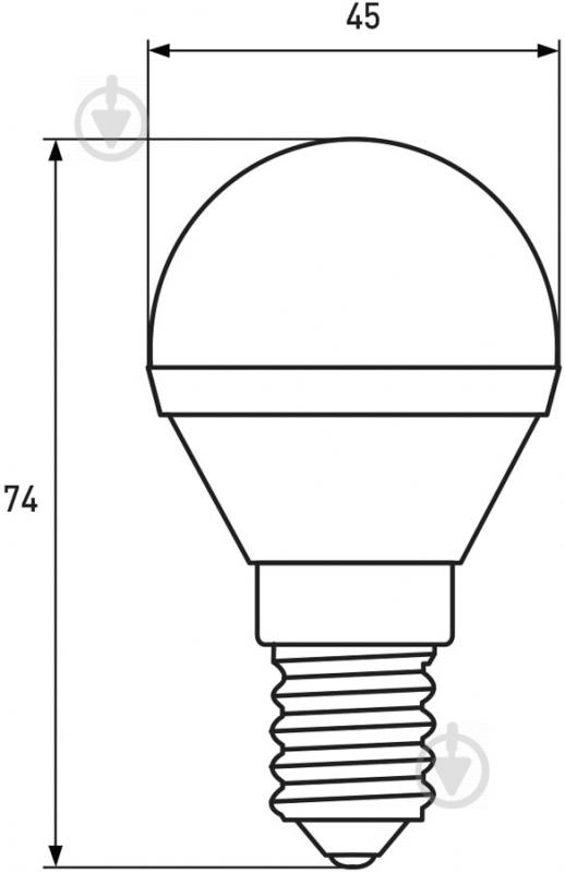 Лампа светодиодная Eurolamp 5 Вт G45 матовая E14 220 В 3000 К LED-G45-05143(T)new - фото 3