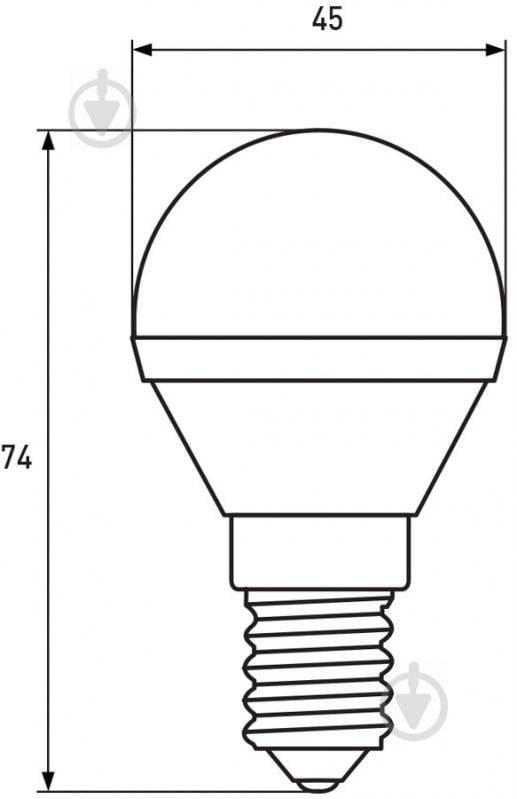 Лампа светодиодная Eurolamp 5 Вт G45 матовая E14 220 В 4000 К LED-G45-05144(T)new - фото 3