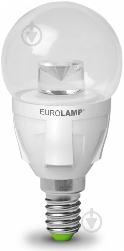 Лампа светодиодная Eurolamp 5 Вт G45 прозрачная E14 220 В 3000 К LED-G45-05143clear(T)new - фото 1