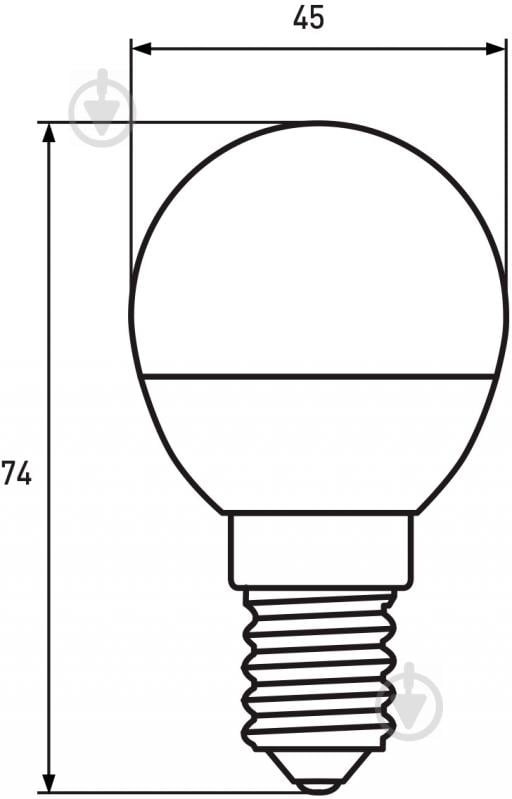 Лампа светодиодная Eurolamp 5 Вт G45 прозрачная E14 220 В 3000 К LED-G45-05143clear(T)new - фото 4