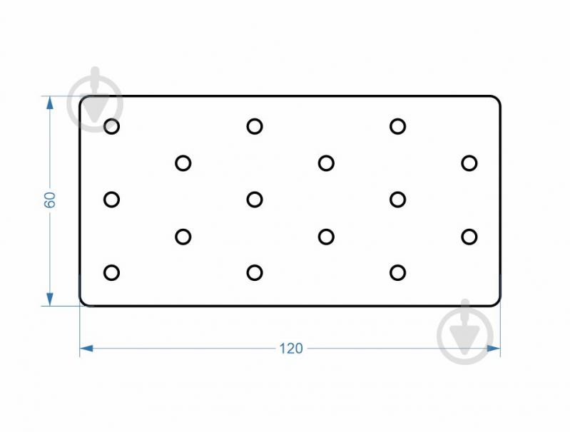 Пластина перфорированная STEEL CHARACTER 120х60х2 мм (674000.001) - фото 2