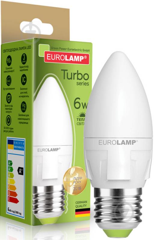 Лампа світлодіодна Eurolamp Candle 6 Вт C37 матова E27 220 В 3000 К LED-CL-06273(T)new - фото 2