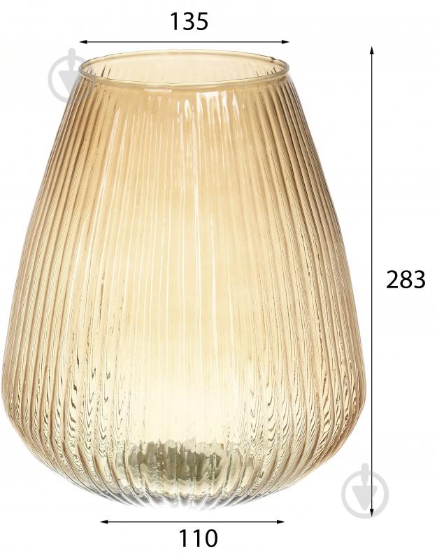 Ваза скляна STRIPES D245 в асортименті 28 см YE1000510 - фото 2