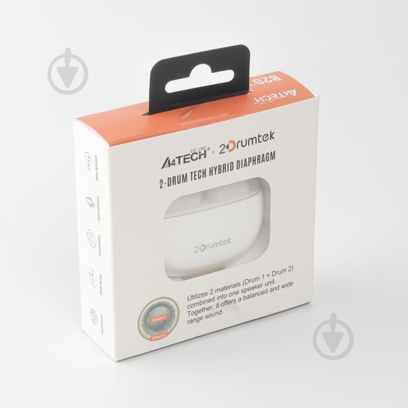 Bluetooth-гарнитура A4Tech B20 (Grayish White) white (B20 (Grayish White)) - фото 6