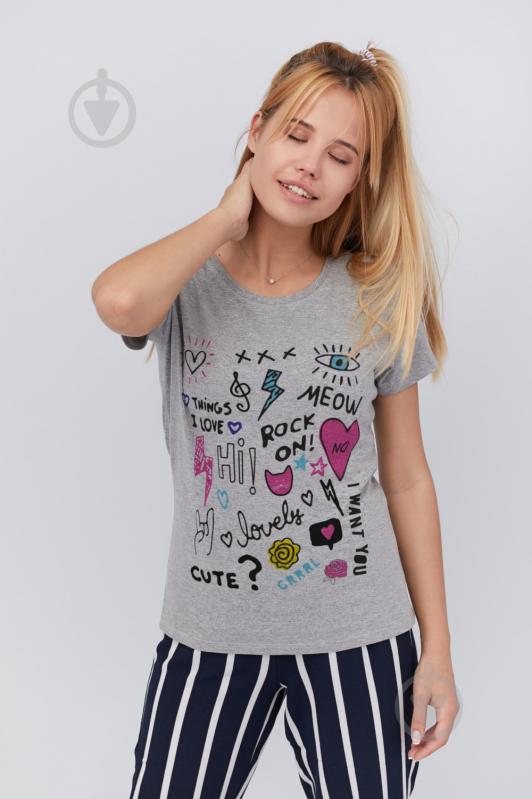 Футболка YAPPI Basic WG1049 р.S серый - фото 1 Футболка YAPPI Basic WG1049 р.S серый - фото 1