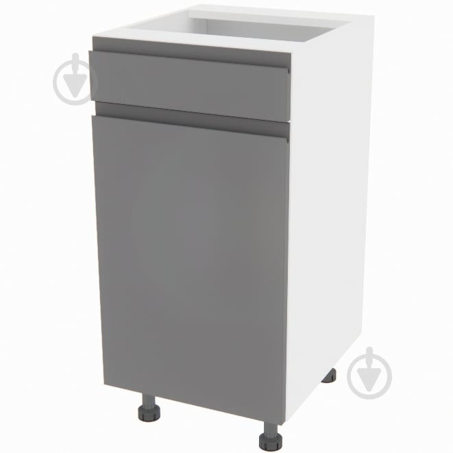 Тумба нижняя Влада ( Н 40 ДШ FAVORIT левая) графит/белый - фото 1