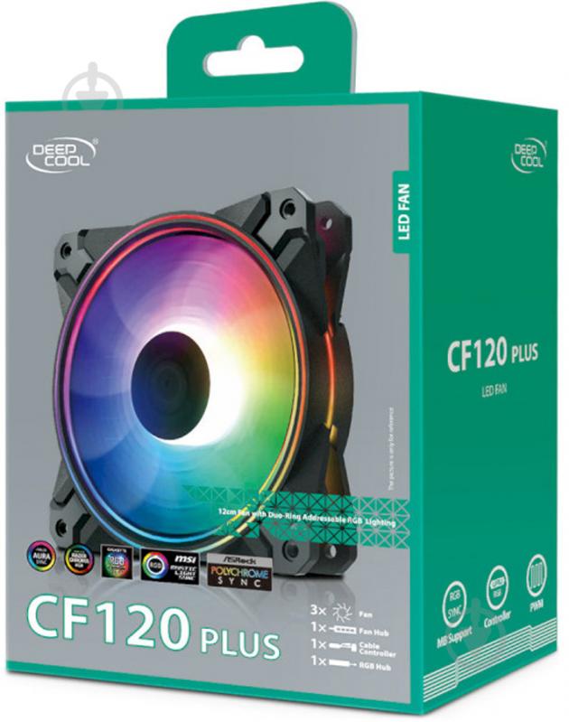 Вентилятор Deepcool CF120 Plus 3 IN 1 (DP-F12-AR-CF120P-3P) - фото 7